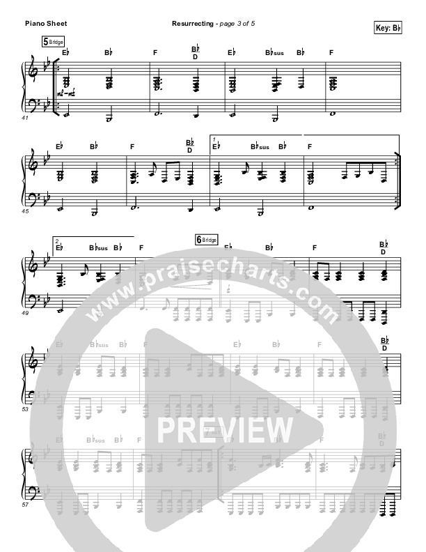 Resurrecting (Choral Anthem SATB) Piano Sheet (Elevation Worship / Arr. Luke Gambill)