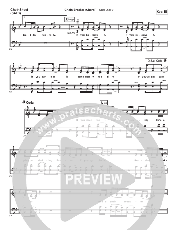 Chain Breaker (Choral Anthem SATB) Choir Sheet (SATB) (Zach Williams / Arr. Luke Gambill)