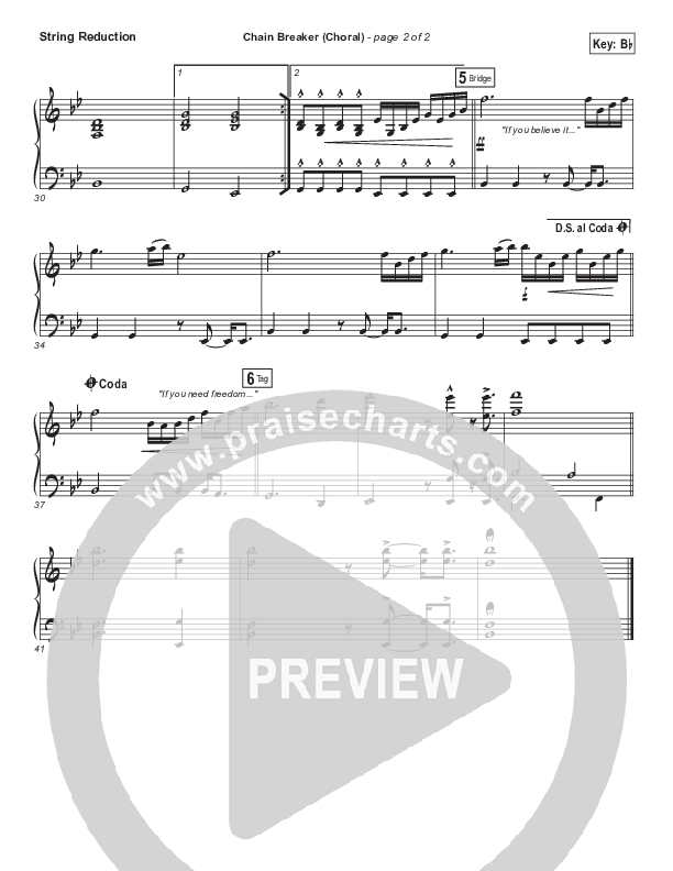 Chain Breaker (Choral Anthem SATB) String Pack (Zach Williams / Arr. Luke Gambill)