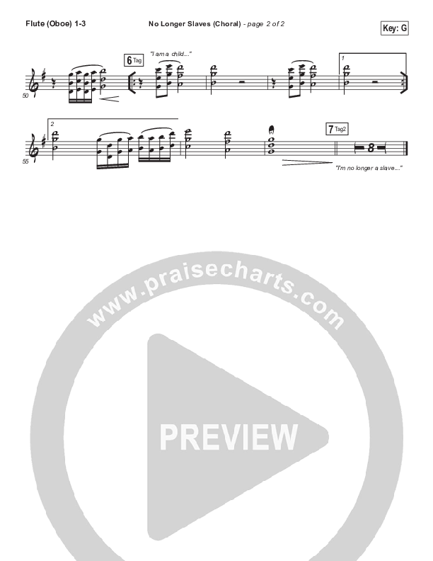 No Longer Slaves (Choral Anthem SATB) Wind Pack (Bethel Music / Arr. Luke Gambill)