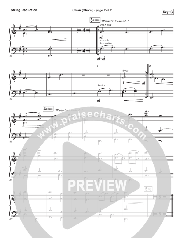 Clean (Choral Anthem SATB) Synth Strings (Natalie Grant / Arr. Luke Gambill)