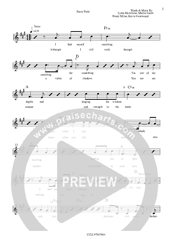 Force Field Lead Sheet (Bright City)