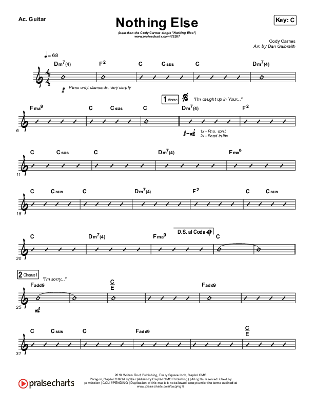 Nothing Else Acoustic Guitar (Cody Carnes)