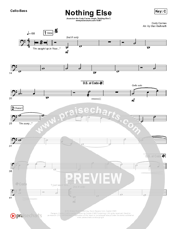 Nothing Else Cello/Bass (Cody Carnes)
