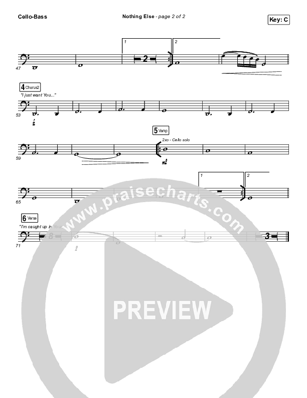 Nothing Else Cello/Bass (Cody Carnes)