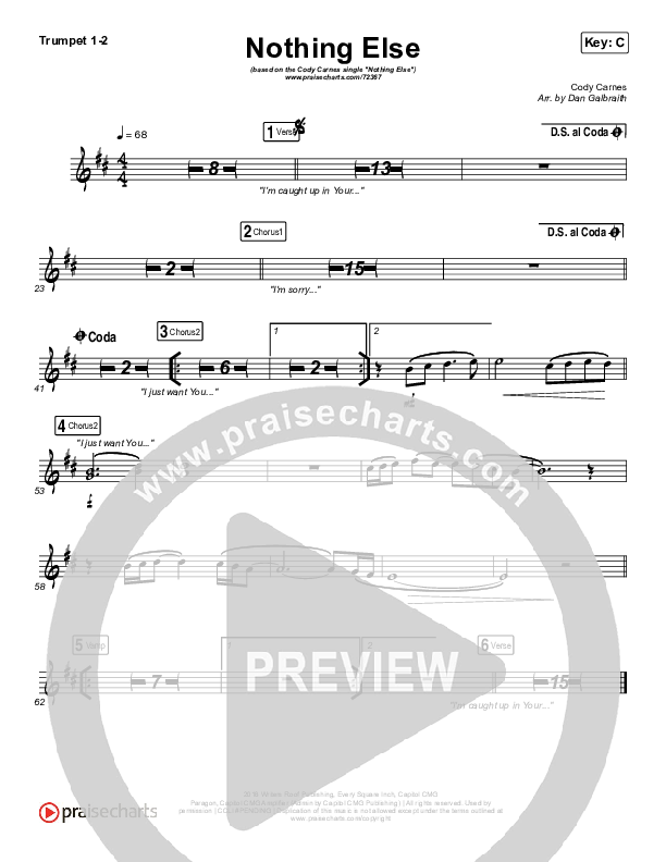 Nothing Else Trumpet 1,2 (Cody Carnes)