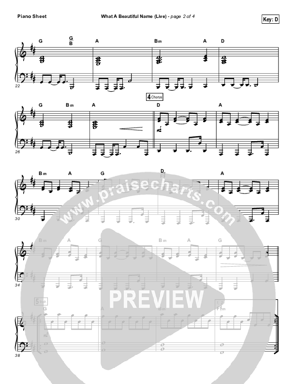 What A Beautiful Name (Choral Anthem SATB) Piano Sheet (Hillsong Worship / Arr. Luke Gambill)