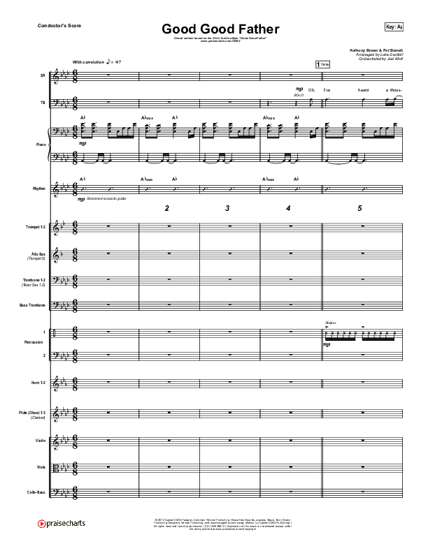 Good Good Father (Choral Anthem SATB) Conductor's Score (Chris Tomlin / Arr. Luke Gambill)