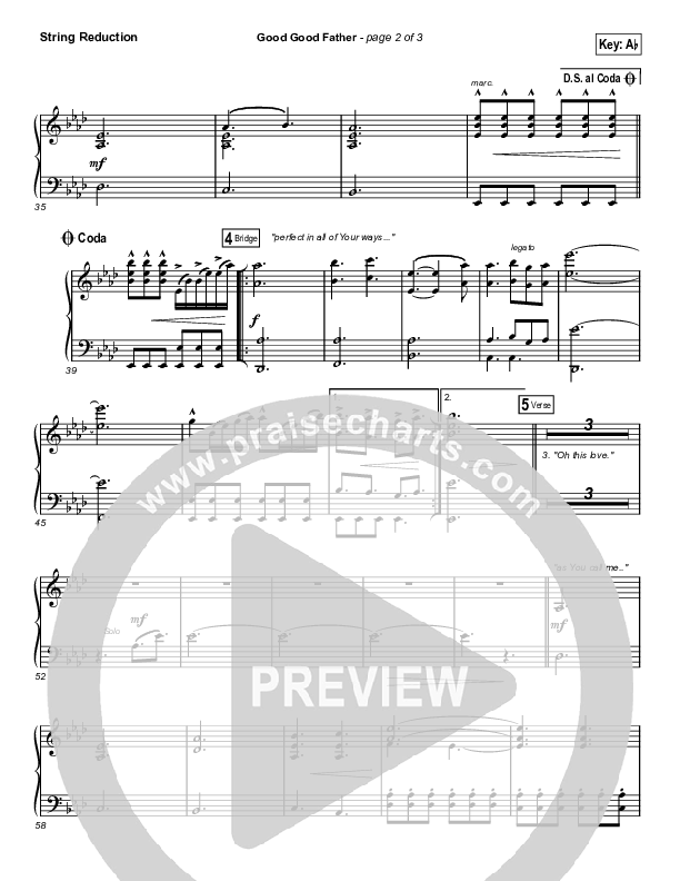 Good Good Father (Choral Anthem SATB) String Reduction (Chris Tomlin / Arr. Luke Gambill)