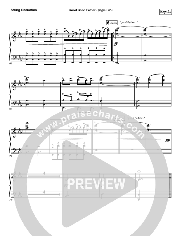 Good Good Father (Choral Anthem SATB) String Reduction (Chris Tomlin / Arr. Luke Gambill)