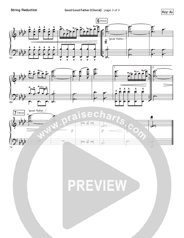 Good Good Father (Choral Anthem SATB) String Pack (Chris Tomlin / Arr. Luke Gambill)