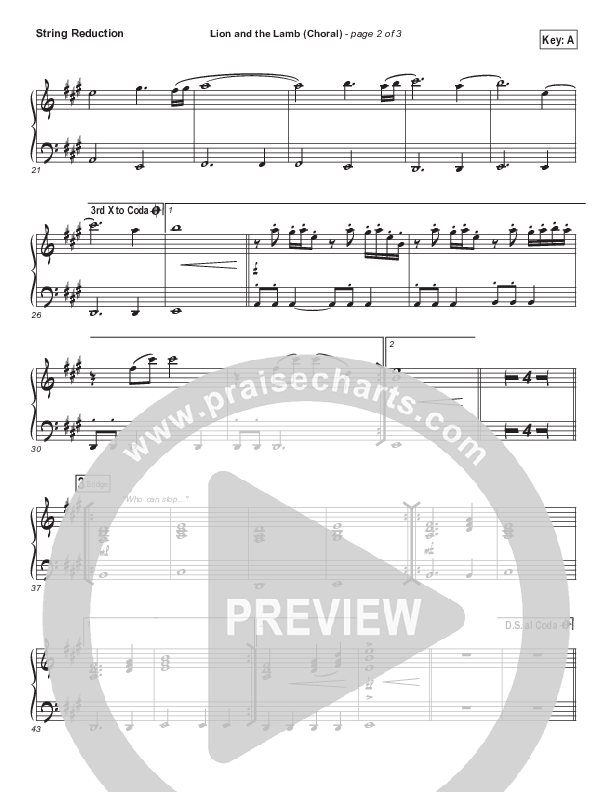 Lion And The Lamb (Choral Anthem SATB) Synth Strings (Bethel Music / Arr. Luke Gambill)