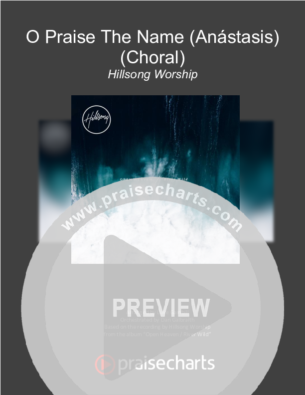 O Praise The Name (Anastasis) (Choral Anthem SATB) Cover Sheet (Hillsong Worship / Arr. Luke Gambill)