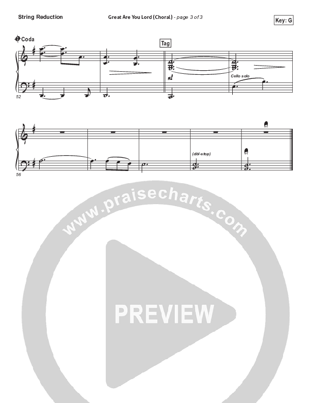 Great Are You Lord (Choral Anthem SATB) Synth Strings (All Sons & Daughters / Arr. Luke Gambill)