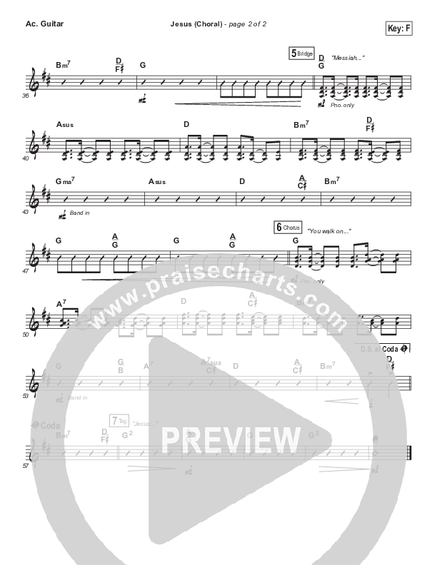 Jesus (Choral Anthem SATB) Acoustic Guitar (Chris Tomlin / Arr. Luke Gambill)