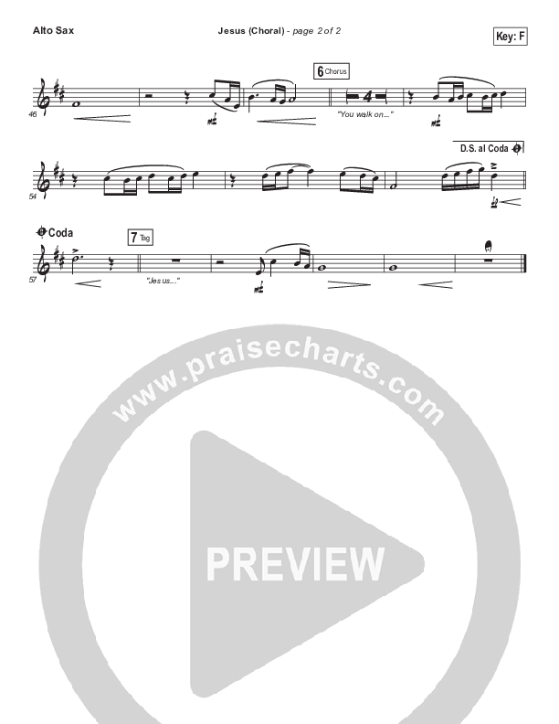 Jesus (Choral Anthem SATB) Alto Sax (Chris Tomlin / Arr. Luke Gambill)