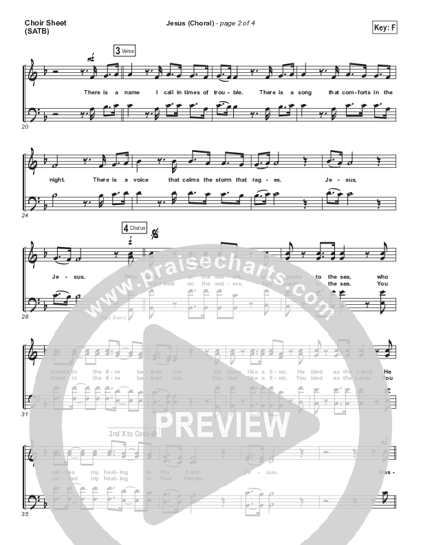 Jesus (Choral Anthem SATB) Choir Vocals (SATB) (Chris Tomlin / Arr. Luke Gambill)