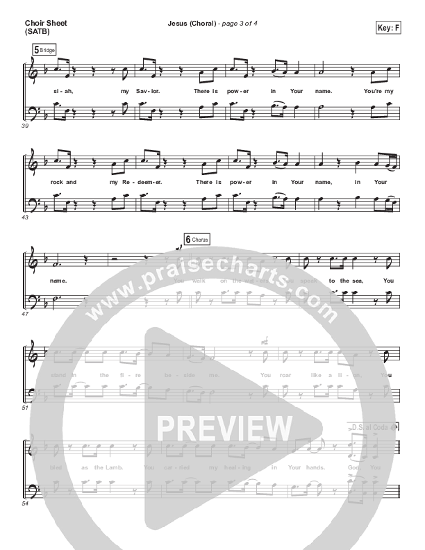Jesus (Choral Anthem SATB) Choir Sheet (SATB) (Chris Tomlin / Arr. Luke Gambill)