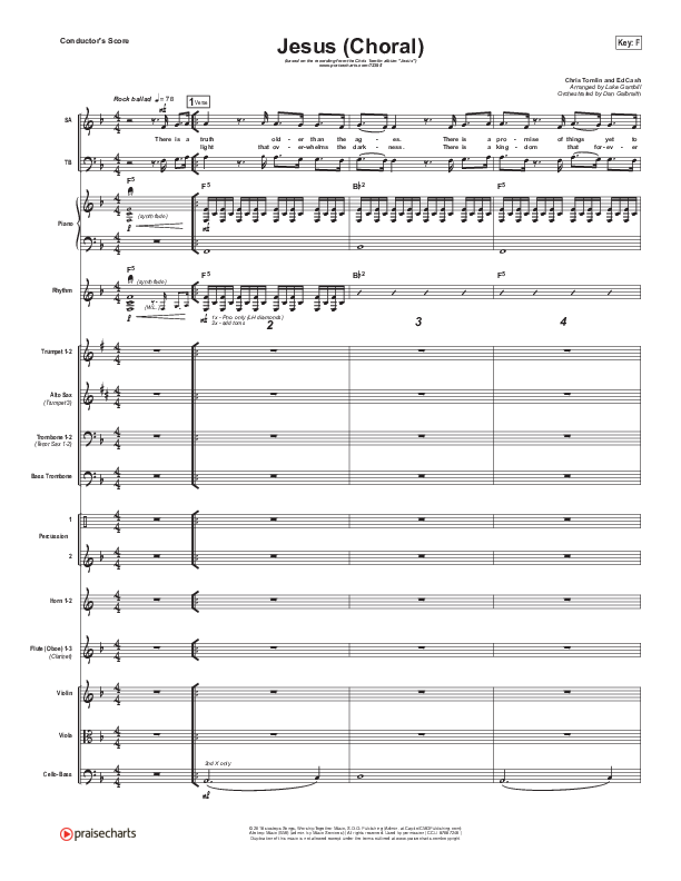 Jesus (Choral Anthem SATB) Orchestration (Chris Tomlin / Arr. Luke Gambill)