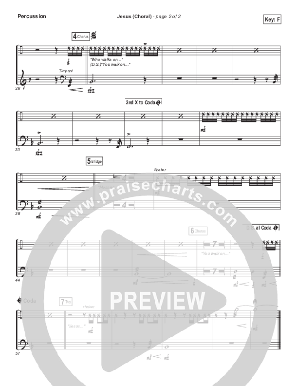 Jesus (Choral Anthem SATB) Percussion (Chris Tomlin / Arr. Luke Gambill)