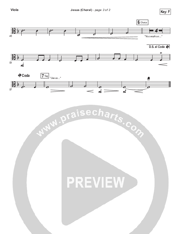 Jesus (Choral Anthem SATB) Viola (Chris Tomlin / Arr. Luke Gambill)