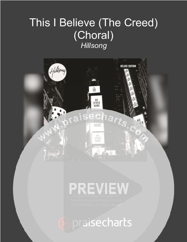 This I Believe (The Creed) (Choral Anthem SATB) Cover Sheet (Hillsong Worship / Arr. Luke Gambill)