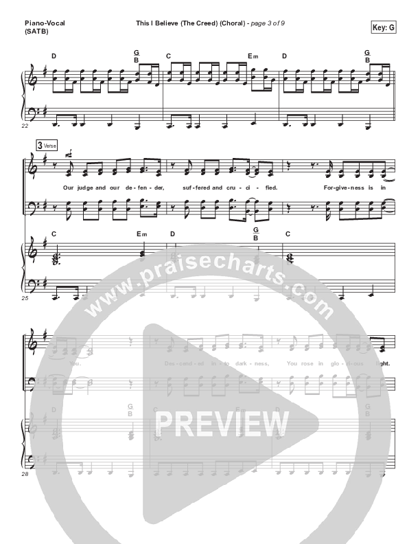 This I Believe (The Creed) (Choral Anthem SATB) Piano/Vocal Pack (Hillsong Worship / Arr. Luke Gambill)