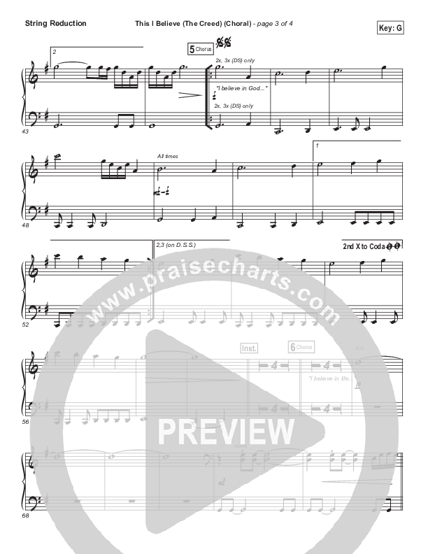 This I Believe (The Creed) (Choral Anthem SATB) Synth Strings (Hillsong Worship / Arr. Luke Gambill)