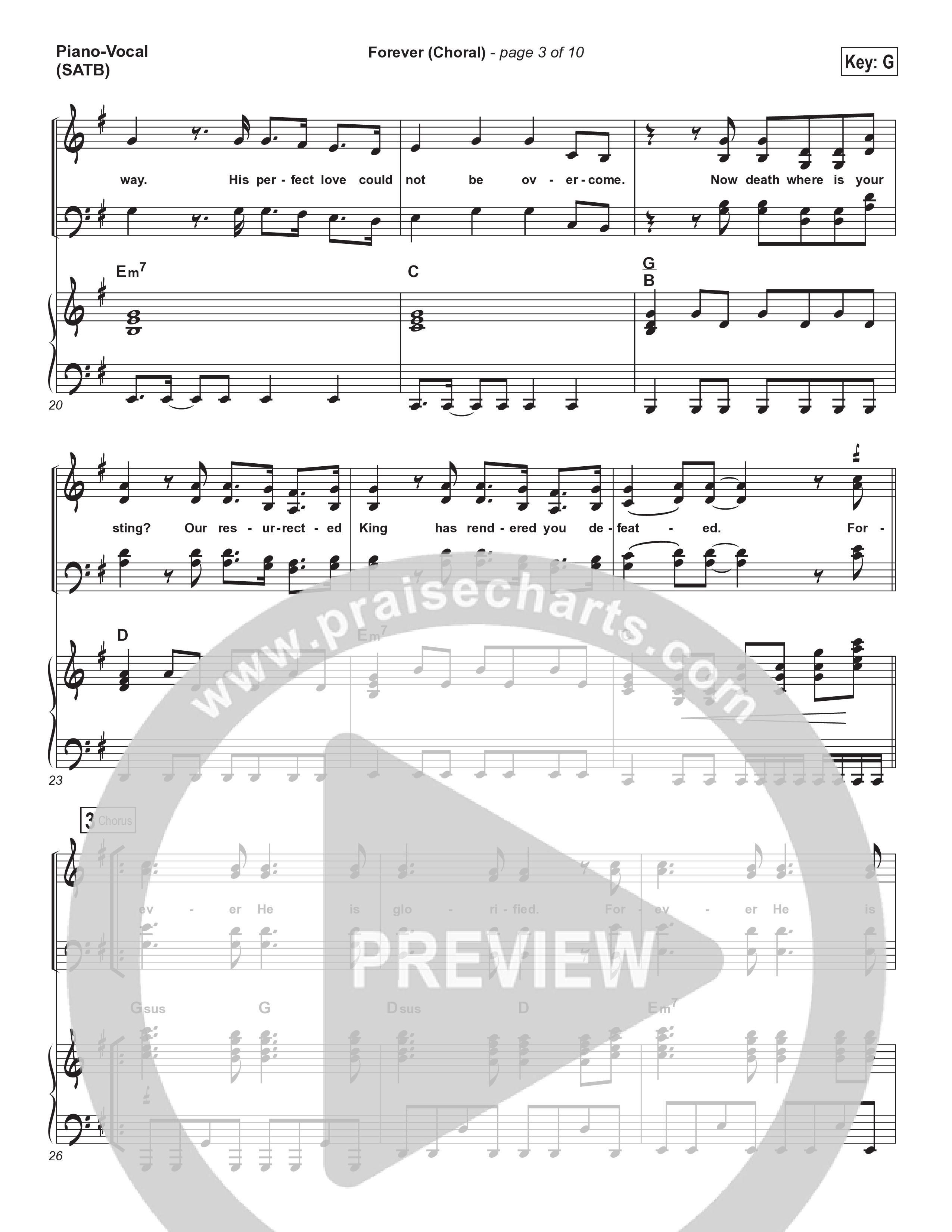 Forever (Choral Anthem SATB) Piano/Vocal (SATB) (Kari Jobe / Arr. Luke Gambill)