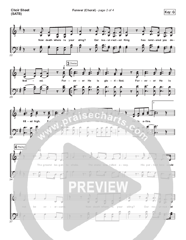 Forever (Choral Anthem SATB) Choir Sheet (SATB) (Kari Jobe / Arr. Luke Gambill)