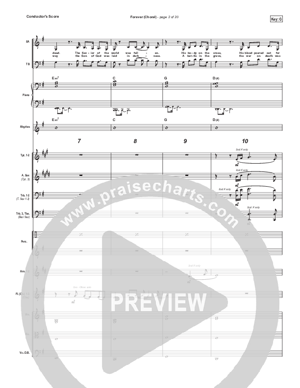 Forever (Choral Anthem SATB) Orchestration (Kari Jobe / Arr. Luke Gambill)