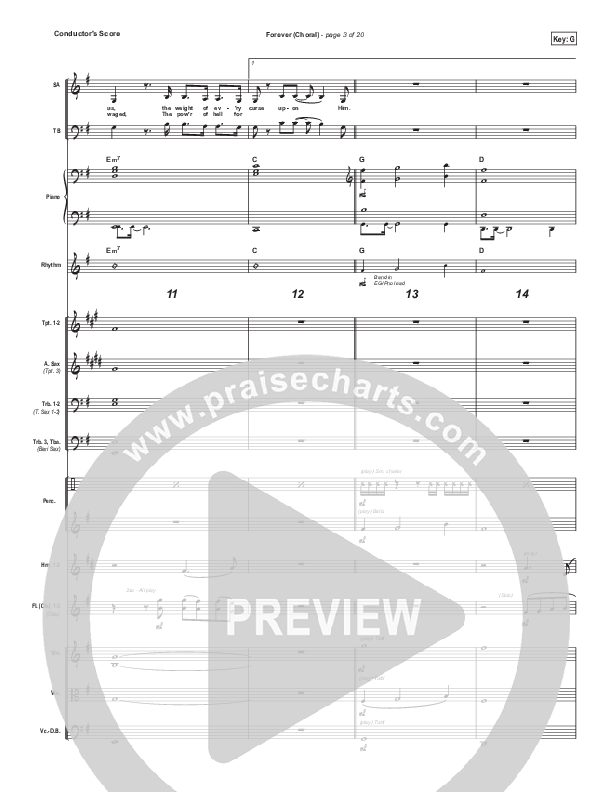 Forever (Choral Anthem SATB) Conductor's Score (Kari Jobe / Arr. Luke Gambill)