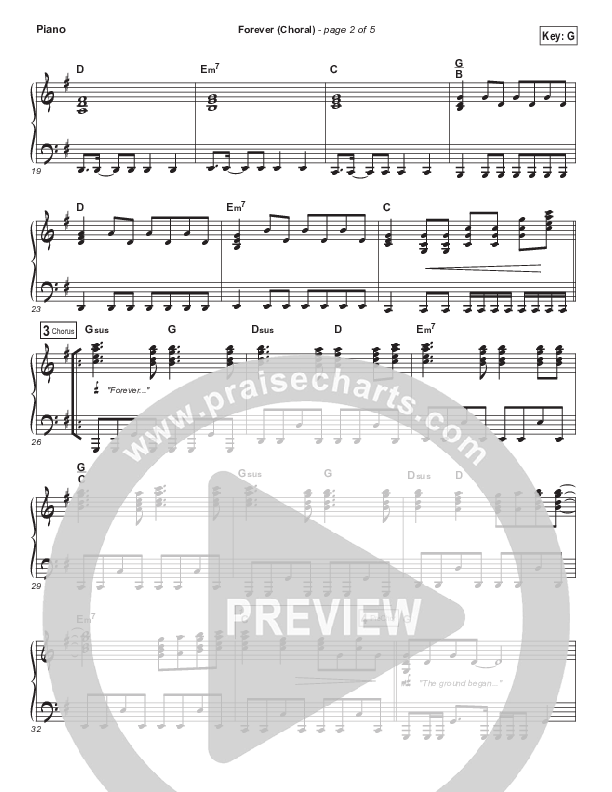 Forever (Choral Anthem SATB) Piano Sheet (Kari Jobe / Arr. Luke Gambill)