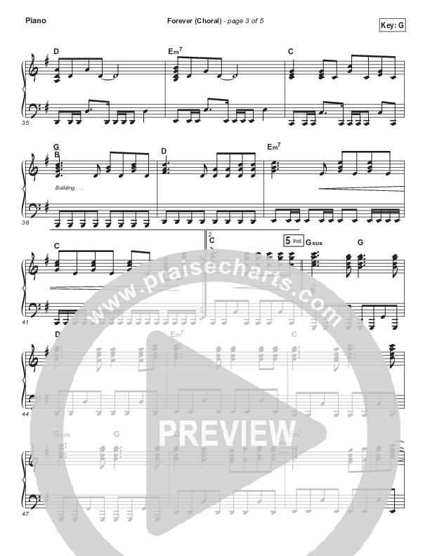 Forever (Choral Anthem SATB) Piano Sheet (Kari Jobe / Arr. Luke Gambill)