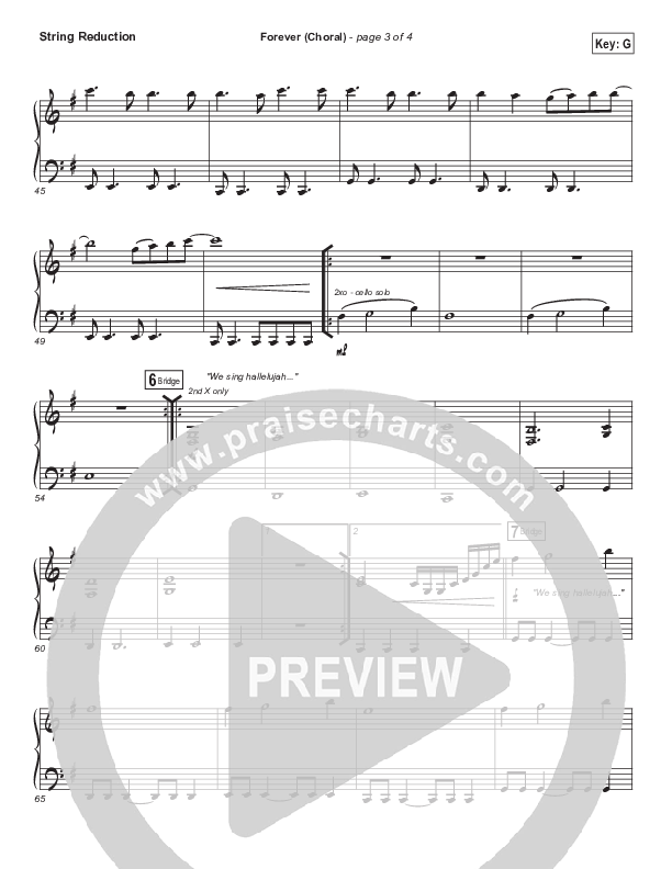 Forever (Choral Anthem SATB) String Pack (Kari Jobe / Arr. Luke Gambill)