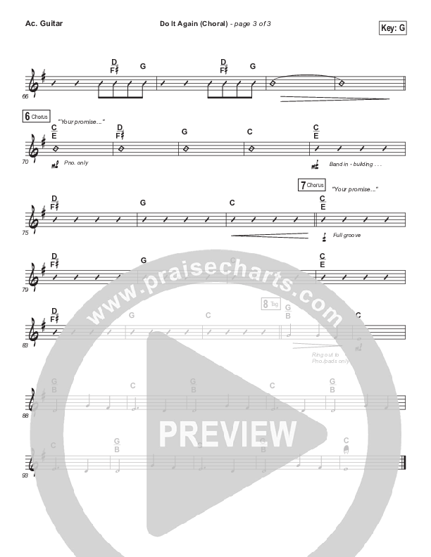 Do It Again (Choral Anthem SATB) Acoustic Guitar (Elevation Worship / Arr. Luke Gambill)