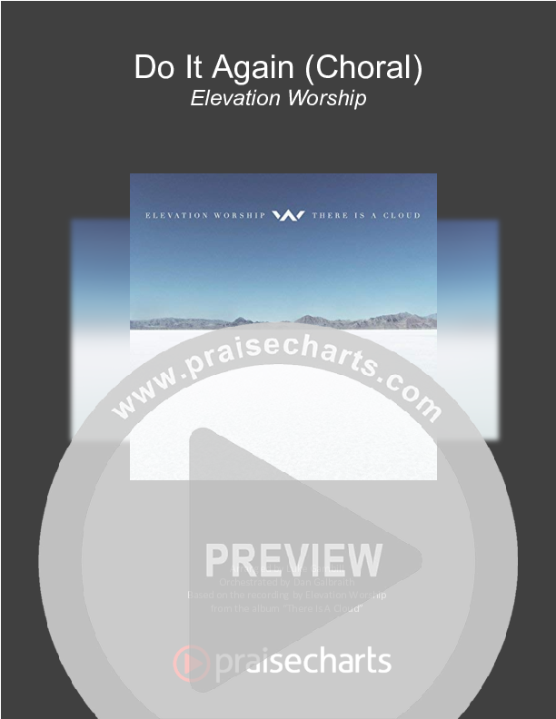 Do It Again (Choral Anthem SATB) Cover Sheet (Elevation Worship / Arr. Luke Gambill)