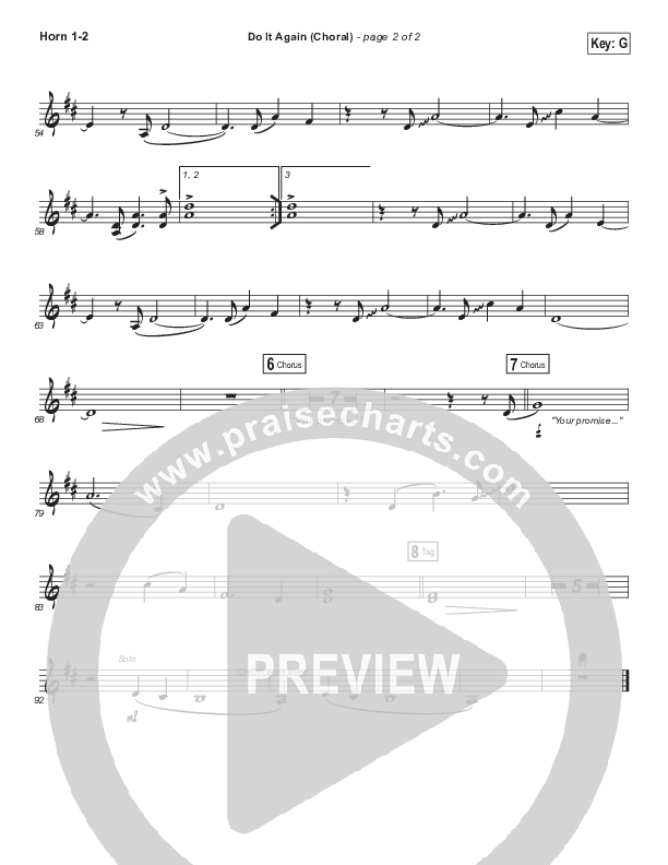 Do It Again (Choral Anthem SATB) Brass Pack (Elevation Worship / Arr. Luke Gambill)