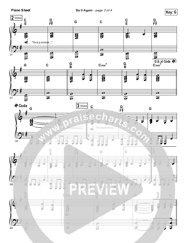 Do It Again (Choral Anthem SATB) Piano Sheet (Elevation Worship / Arr. Luke Gambill)
