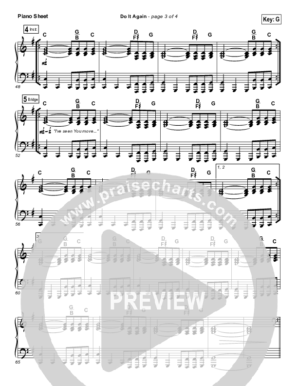 Do It Again (Choral Anthem SATB) Piano Sheet (Elevation Worship / Arr. Luke Gambill)