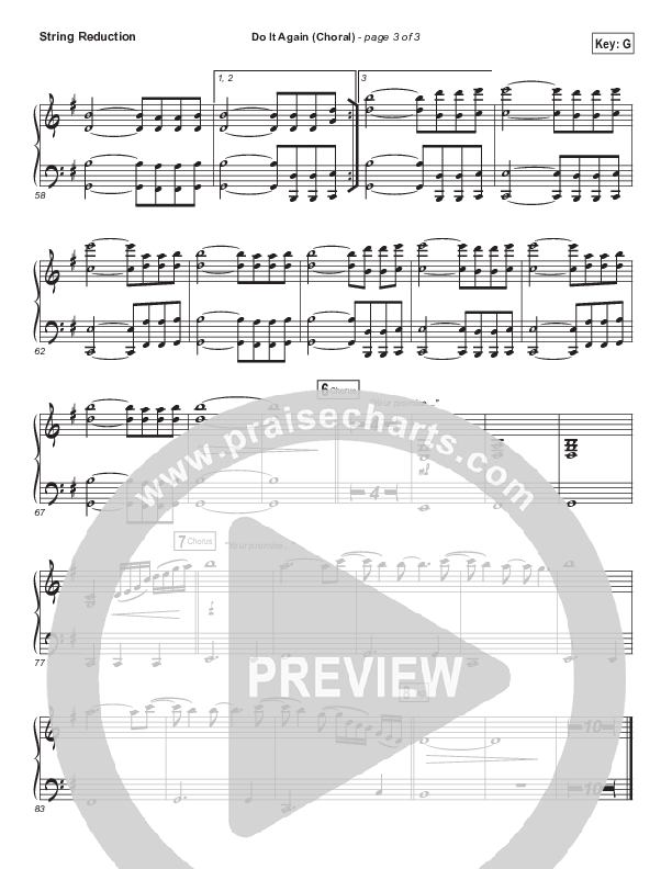 Do It Again (Choral Anthem SATB) String Pack (Elevation Worship / Arr. Luke Gambill)