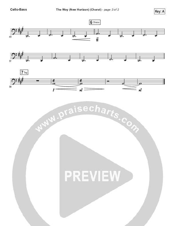 The Way (New Horizon) (Choral Anthem SATB) Cello/Bass (Pat Barrett / Arr. Luke Gambill)