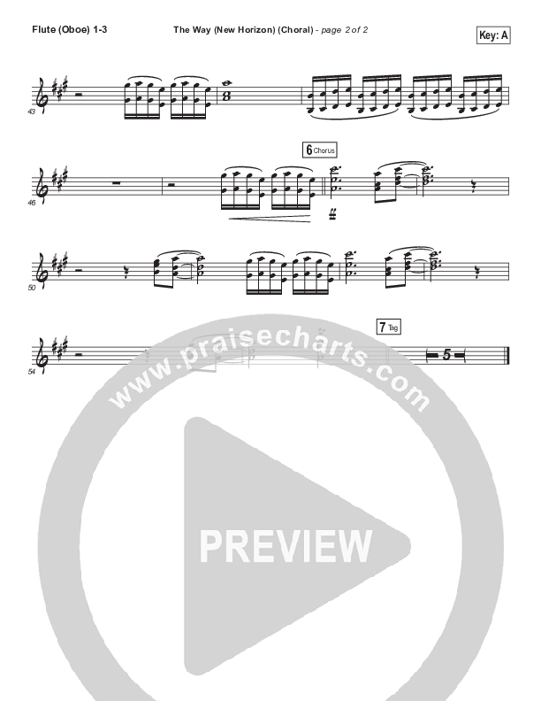 The Way (New Horizon) (Choral Anthem SATB) Flute/Oboe 1/2/3 (Pat Barrett / Arr. Luke Gambill)