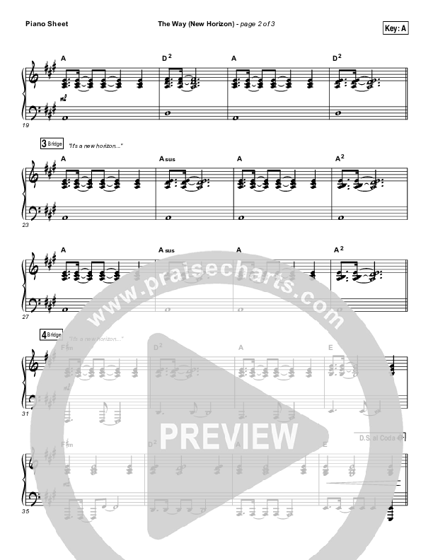 The Way (New Horizon) (Choral Anthem SATB) Piano Sheet (Pat Barrett / Arr. Luke Gambill)