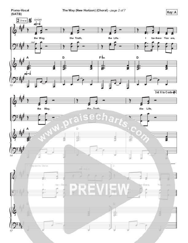 The Way (New Horizon) (Choral Anthem SATB) Piano/Vocal Pack (Pat Barrett / Arr. Luke Gambill)