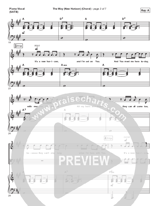The Way (New Horizon) (Choral Anthem SATB) Piano/Vocal Pack (Pat Barrett / Arr. Luke Gambill)