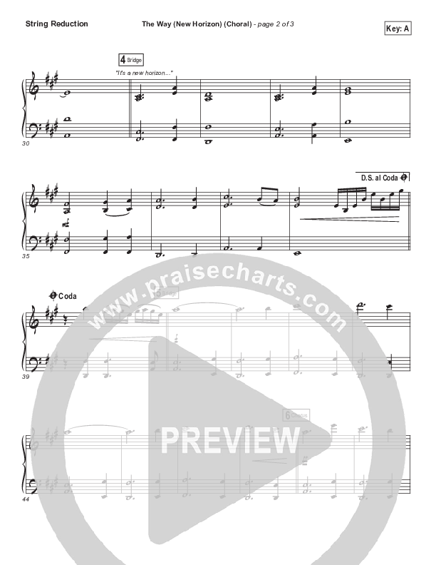 The Way (New Horizon) (Choral Anthem SATB) String Pack (Pat Barrett / Arr. Luke Gambill)