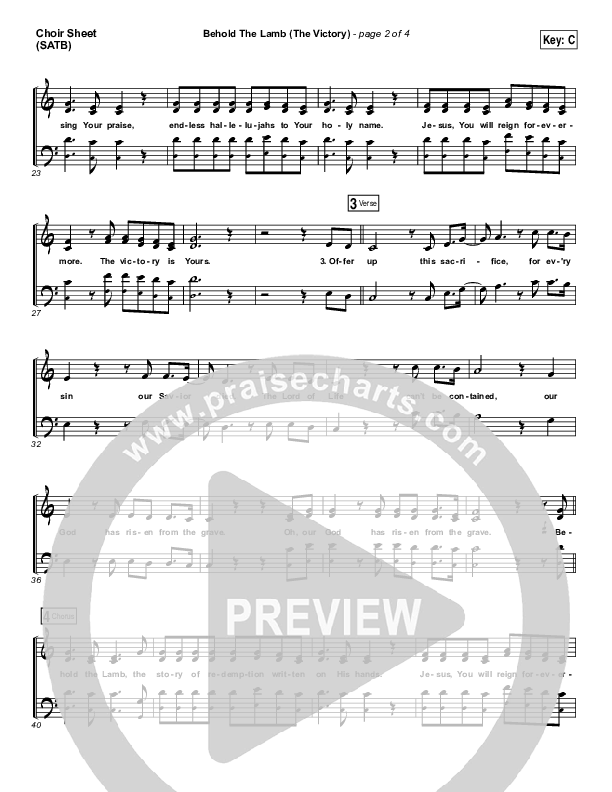 Behold The Lamb Choir Sheet (SATB) (Passion / Kristian Stanfill)