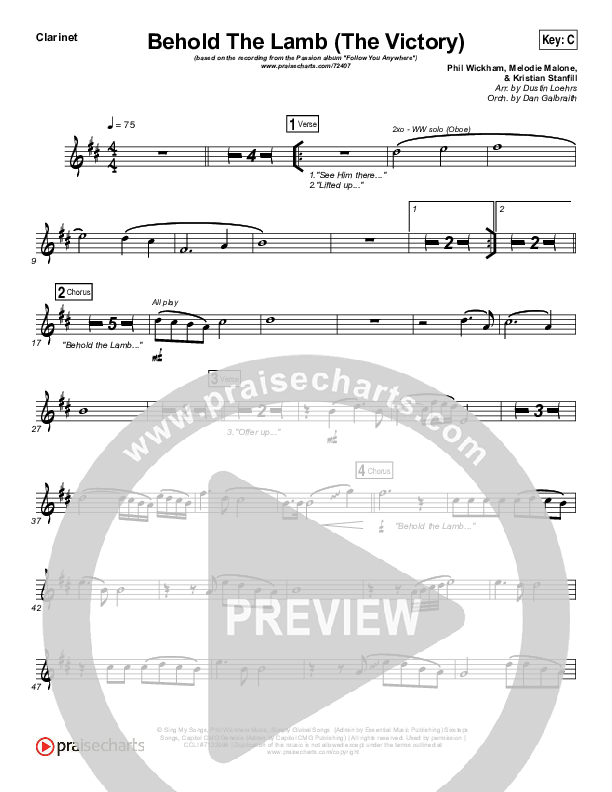 Behold The Lamb Wind Pack (Passion / Kristian Stanfill)