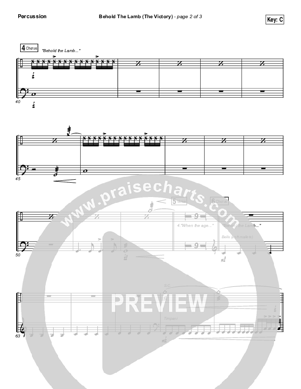 Behold The Lamb Percussion (Passion / Kristian Stanfill)